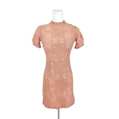 Altar’d State Dusty Rose Eyelet Lace Mini Dress XS - Image 1