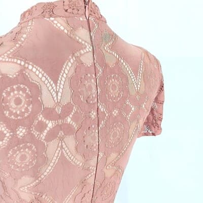 Altar’d State Dusty Rose Eyelet Lace Mini Dress XS - Thumbnail 5