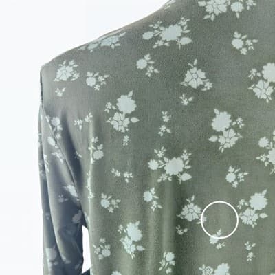 NWOT As U Wish Green Floral Mock-Neck Mini-Dress S - Thumbnail 6