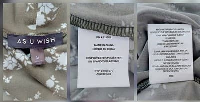 NWOT As U Wish Green Floral Mock-Neck Mini-Dress S - Thumbnail 7