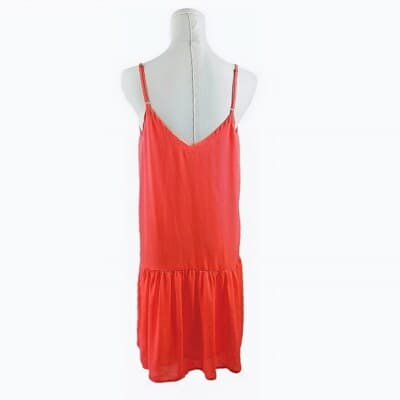 Alya Coral Sleeveless Drop-Waist Mini-Dress M - Thumbnail 3