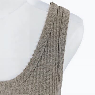 Paper Crane Olive Knit Tank Dress Casual Style Ribbed Sleeveless Size S - Thumbnail 4