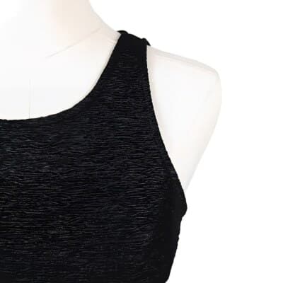 MINKPINK Black Cutout Mini Dress Textured Size M Sexy Sleeveless Zippered Back - Thumbnail 4