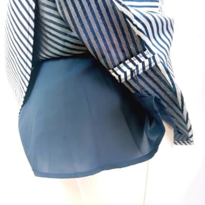 NWT Banana Republic Navy Striped One-Shoulder Peplum Top White Flare Size 0 - Thumbnail 6