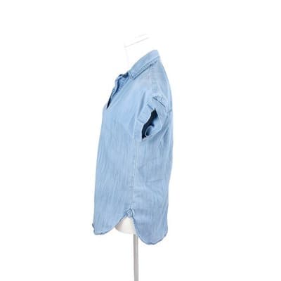 J. Crew Chambray Blue Short-Sleeve Shirt 0 - Thumbnail 2