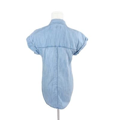 J. Crew Chambray Blue Short-Sleeve Shirt 0 - Thumbnail 3