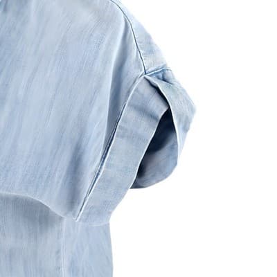 J. Crew Chambray Blue Short-Sleeve Shirt 0 - Thumbnail 5