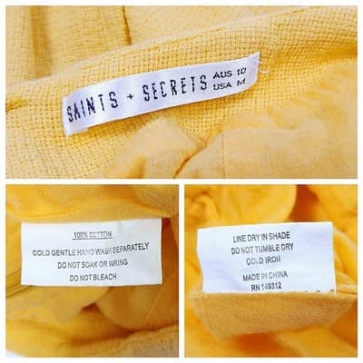 Saints + Secrets Yellow Ruffle Wrap Mini Skirt M - Thumbnail 4