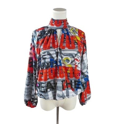 NWOT Gabrielle Union New York & Company Graphic Print Blouse S - Image 1