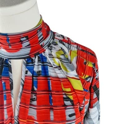 NWOT Gabrielle Union New York & Company Graphic Print Blouse S - Thumbnail 5