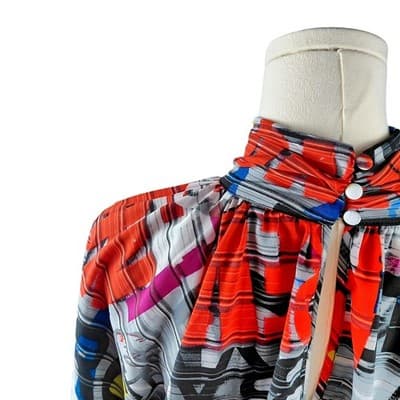 NWOT Gabrielle Union New York & Company Graphic Print Blouse S - Thumbnail 6