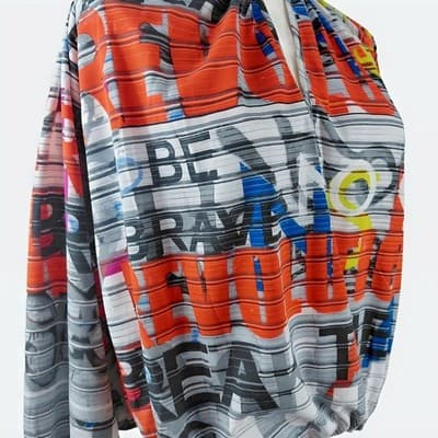 NWOT Gabrielle Union New York & Company Graphic Print Blouse S - Thumbnail 8