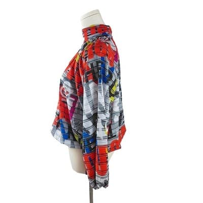 NWOT Gabrielle Union New York & Company Graphic Print Blouse S - Thumbnail 3