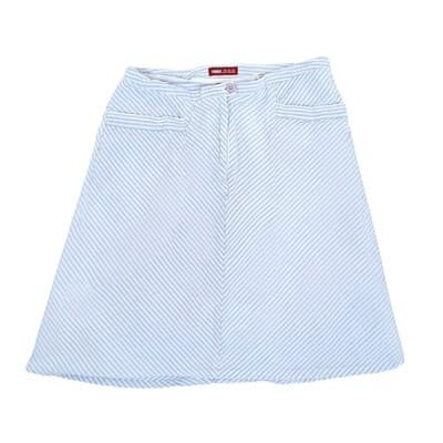 H&M L.O.G.G. Blue & White Striped Mini Skirt 4 - Image 1