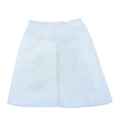H&M L.O.G.G. Blue & White Striped Mini Skirt 4 - Thumbnail 2
