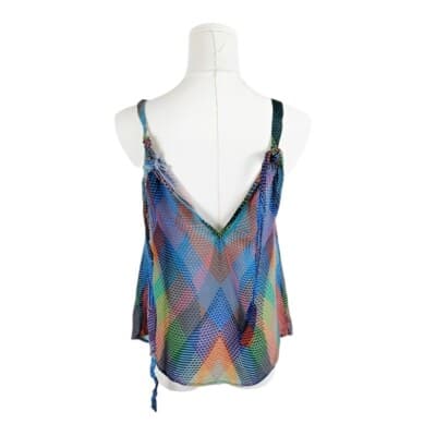 Anthropologie Conditions Apply Multicolor Geometric Tie-Back Top S Sleeveless - Thumbnail 3