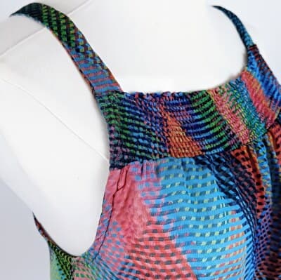 Anthropologie Conditions Apply Multicolor Geometric Tie-Back Top S Sleeveless - Thumbnail 4