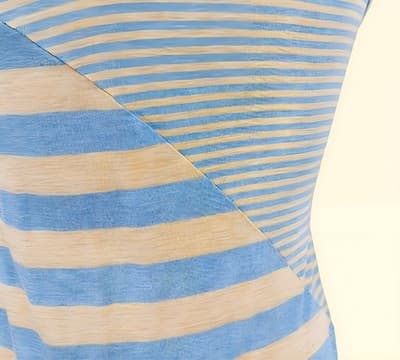 Shelly Striped Asymmetrical Boho Tank Top M - Thumbnail 4