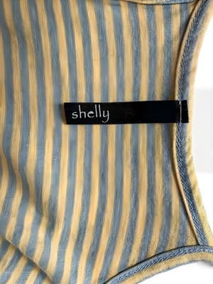 Shelly Striped Asymmetrical Boho Tank Top M - Thumbnail 5