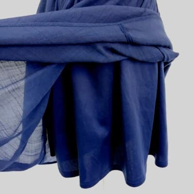 IZ Byer Navy Beaded Dress M Fit-and-Flare V-Neckline Adjustable Straps Mini - Thumbnail 7