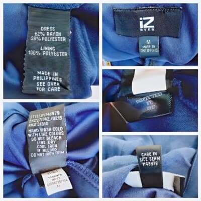 IZ Byer Navy Beaded Dress M Fit-and-Flare V-Neckline Adjustable Straps Mini - Thumbnail 8