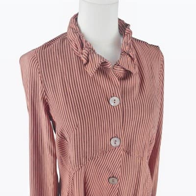 Soft Surroundings Striped Button-Front Tunic Top XS - Thumbnail 3
