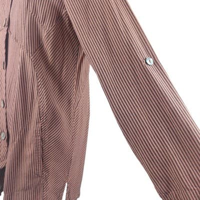 Soft Surroundings Striped Button-Front Tunic Top XS - Thumbnail 4
