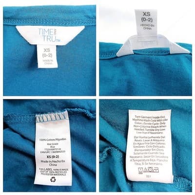 Time and Tru Turquoise Flutter Sleeve Tiered Dress S - Thumbnail 5