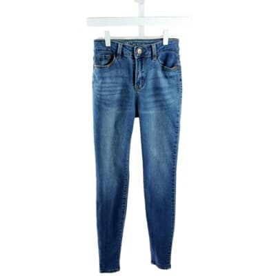 No Boundaries High-Waisted Skinny Jeans Medium Wash Size 1 S Tapered Leg - Thumbnail 2