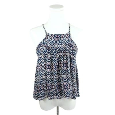 Aeropostale Geometric Halter Tank Top Multicolor Print Boho Rayon Summer XS - Image 1