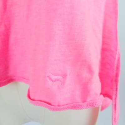 PINK Victoria's Secret Side-Tie Tank Top M Pink Sleeveless Round Neckline Ties - Thumbnail 6