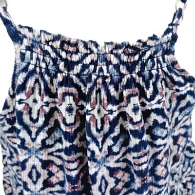 Aeropostale Geometric Halter Tank Top Multicolor Print Boho Rayon Summer XS - Thumbnail 4
