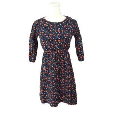 Old Navy Smocked Floral Print Dress Girls XL/14 Women's XS Cinched Waist - Thumbnail 2