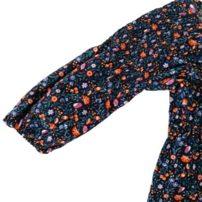 Old Navy Smocked Floral Print Dress Girls XL/14 Women's XS Cinched Waist - Thumbnail 6