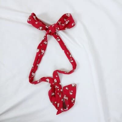 Hollister Floral High-Waisted Shorts S Red White Print Paper Bag Waist Relaxed - Thumbnail 4