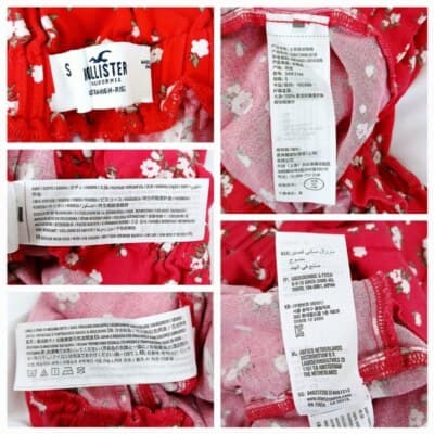 Hollister Floral High-Waisted Shorts S Red White Print Paper Bag Waist Relaxed - Thumbnail 5