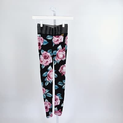 Cute Booty Lounge Pink Rose Scrunch Bum Leggings XXS - Image 1