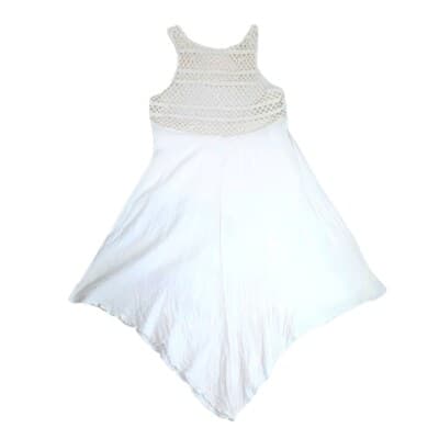 BECCA By Rebecca Virtue Cream Crochet A-Line Dress Midi Summer Size S - Thumbnail 2