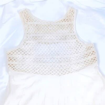 BECCA By Rebecca Virtue Cream Crochet A-Line Dress Midi Summer Size S - Thumbnail 4