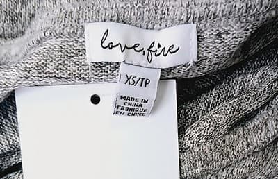 NWOT Love, Fire Heather Gray Tiered Babydoll Mini Dress XS - Thumbnail 4