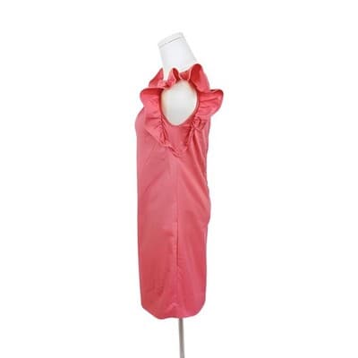 Red Valentino Pink Ruffle Sleeve Cocktail Mini Dress US 2 IT 38 - Thumbnail 3