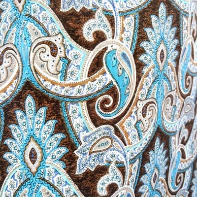 Xhilaration Brown and Blue Paisley Y2K Form-Fitting Halter Dress S - Thumbnail 5