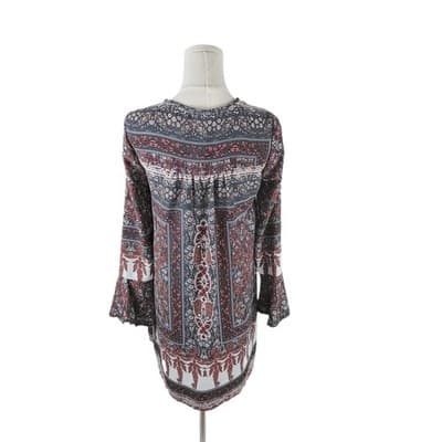 Altar’d State Bohemian Bell Sleeve Mini Dress S - Thumbnail 3