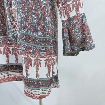 Altar’d State Bohemian Bell Sleeve Mini Dress S - Thumbnail 6