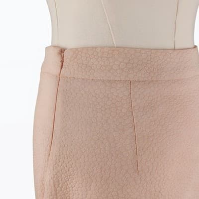 ASTR The Label Blush Pink High Waisted Sheer Lace Midi Skirt S - Thumbnail 4