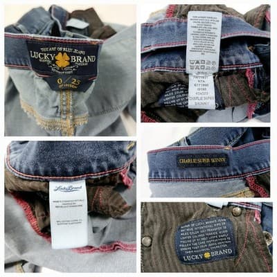 Lucky Brand Charlie Dark Blue Skinny Jeans 0 - Thumbnail 4