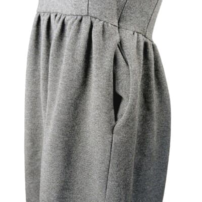 Madewell Gray Ponte Skater Dress Cap Sleeves Crew Neck Side Zip Size XS - Thumbnail 4