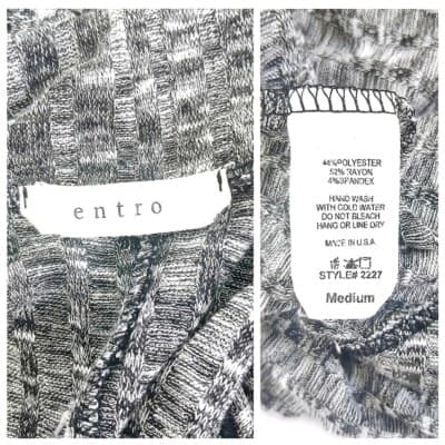 USA Made Flowy Heather Gray Swing Dress Sleeveless Loose Stretchy Knit M Entro - Thumbnail 6