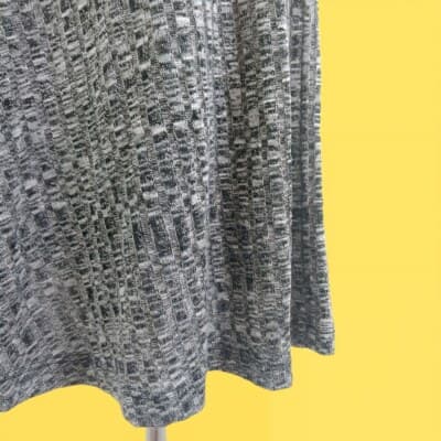 USA Made Flowy Heather Gray Swing Dress Sleeveless Loose Stretchy Knit M Entro - Thumbnail 5