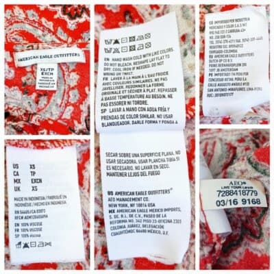 American Eagle Outfitters Red Paisley Mini Dress XS Bohemian Halter Keyhole Back - Thumbnail 5